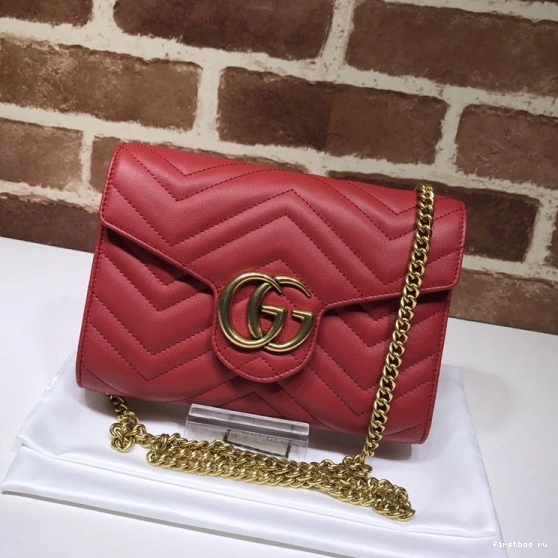 GG GUCCI MARMONT CHAIN WALLET 0806